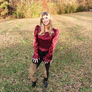 DO+BE maroon silky top